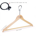 hotel anti-theft wooden clothes hangers with anti theft ring